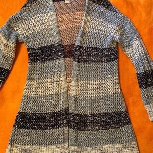 American Rag Blue and Gray Striped Cardigan